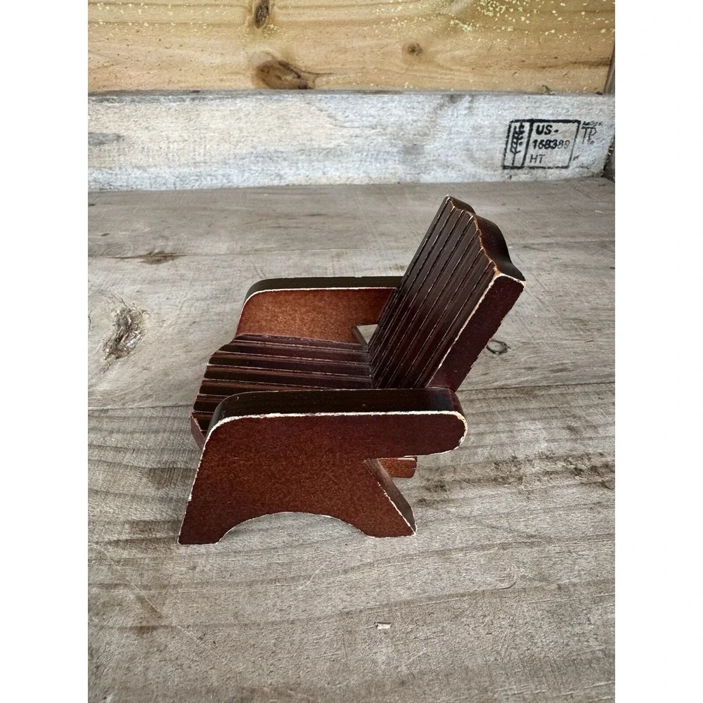 Wooden doll house furniture‎ deck chair/Living Room Chair Wooden Doll House